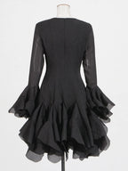 Women’s High Waist Ruffle Dress