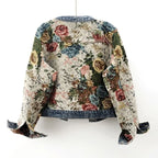 Retro Jacquard Denim Jacket