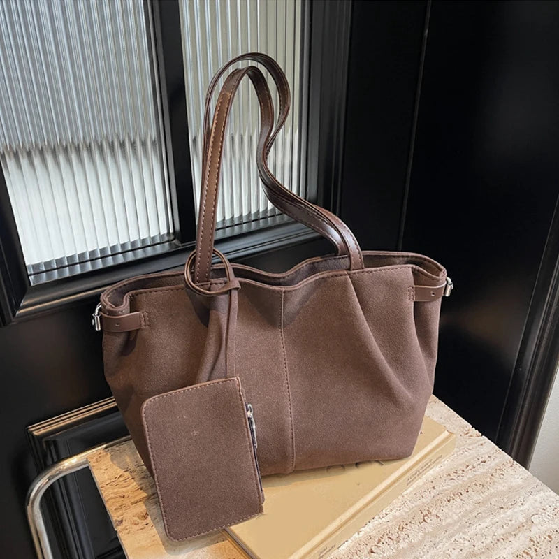 Maribel Suede Bucket Tote