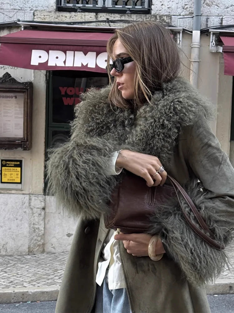 Romilly Patchwork Faux Fur Coat
