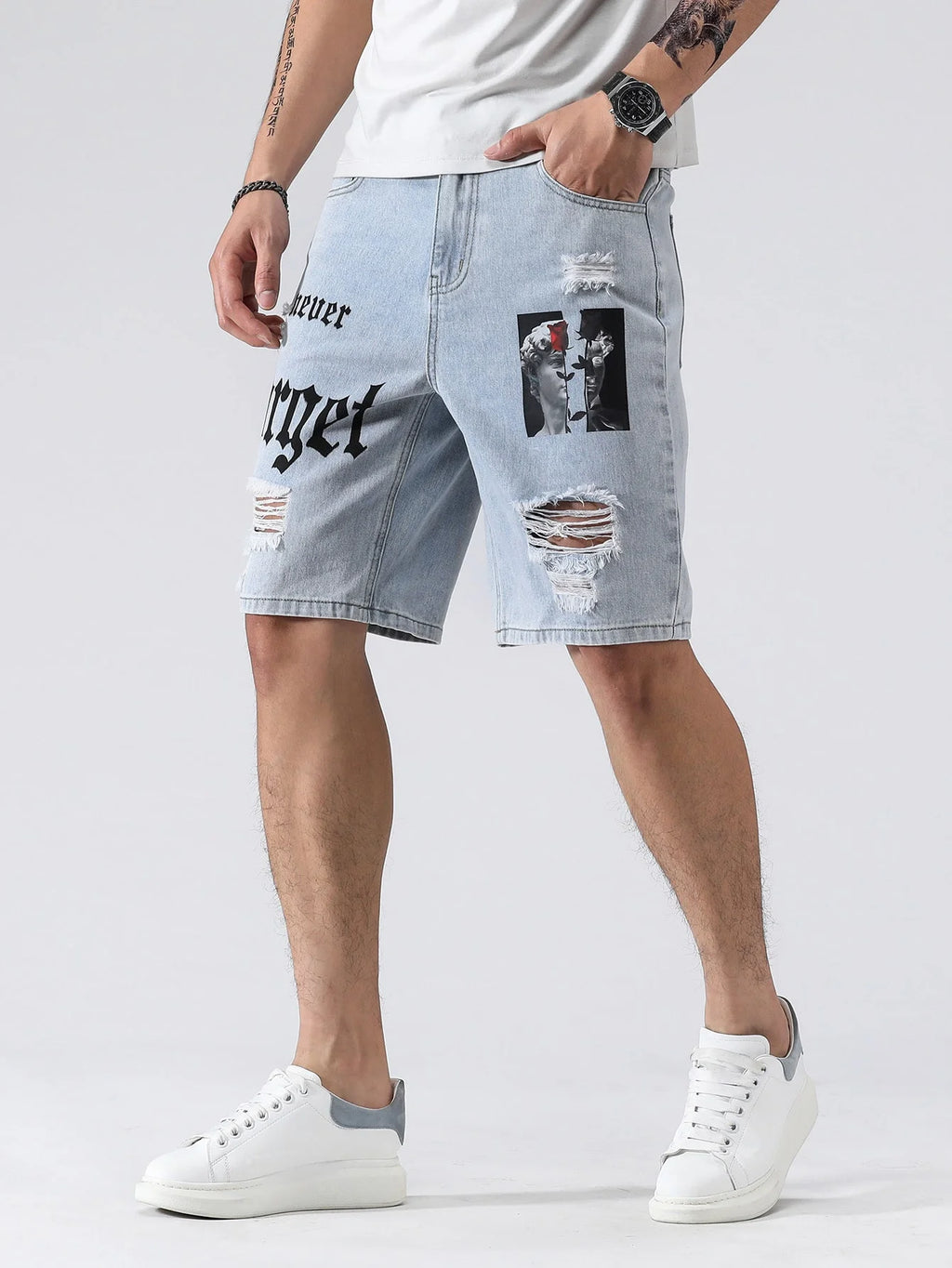 Grayson Cargo Denim Shorts