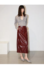 Aurora Leather Midi Skirt