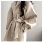 Isadora Lace-Up Wool Coat