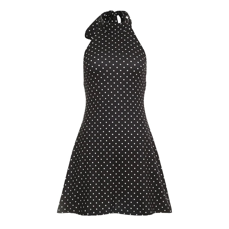 Valerie Polka Dot Halter Dress