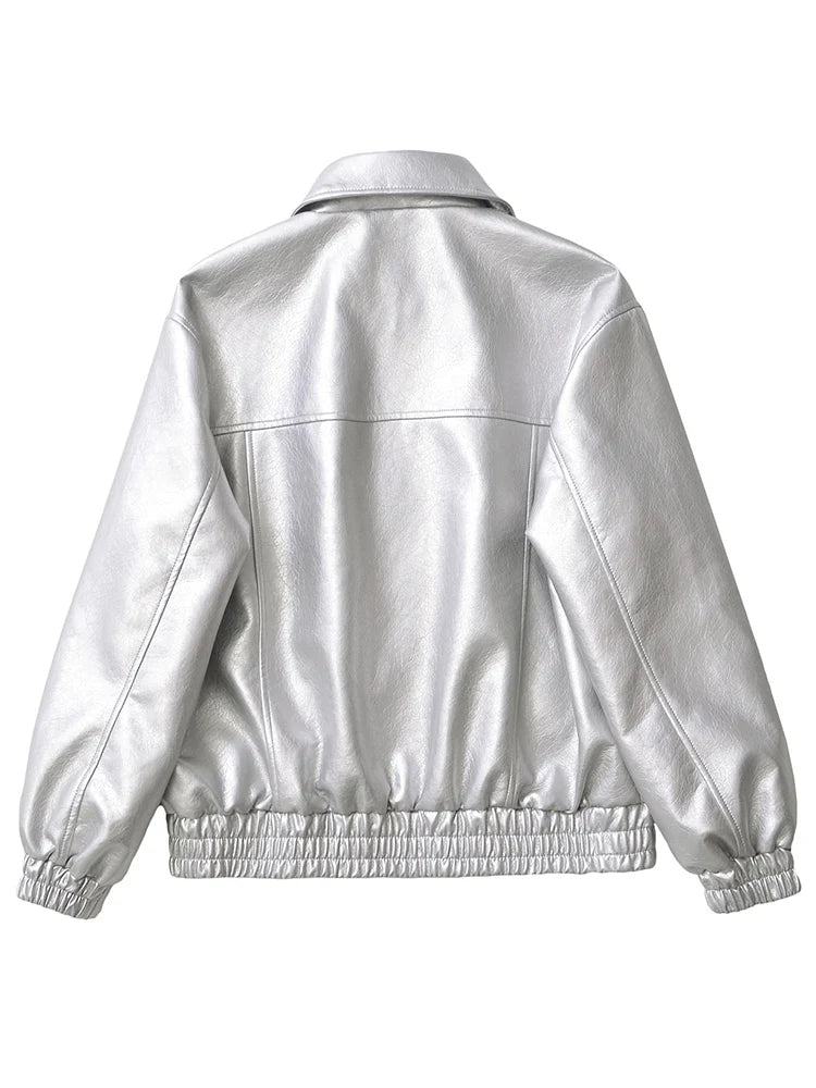 Retro Moto Faux Leather Jacket