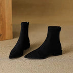 Luna Pointed Toe Low Heel Ankle Boots