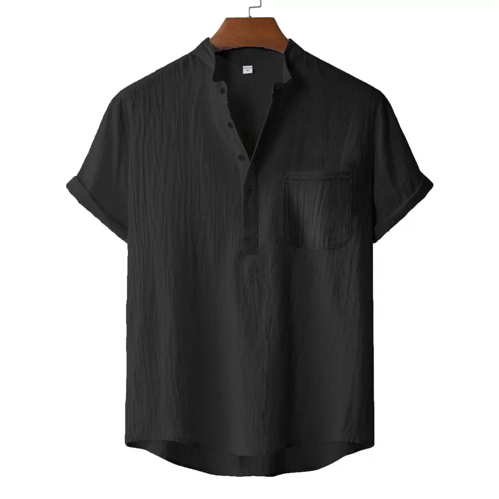 Kai Linen Henley T-Shirt