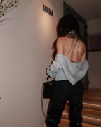 Women’s Backless Knit Turtleneck Vest