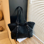 Mirella Suede Buckle Tote Bag