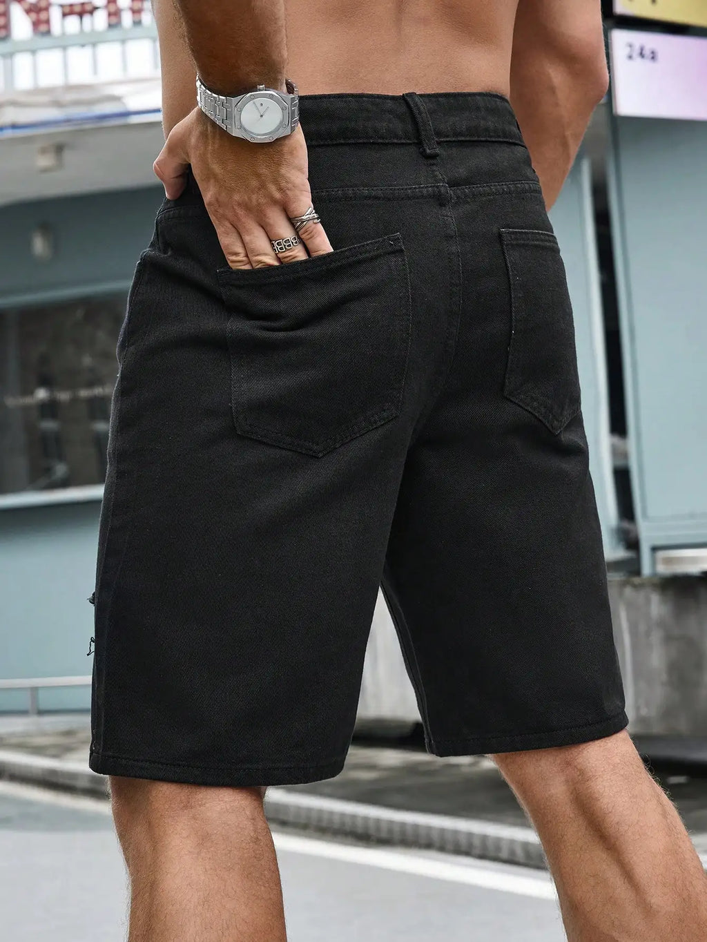 Grayson Cargo Denim Shorts