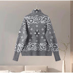 Women’s Jacquard Zip Cardigan