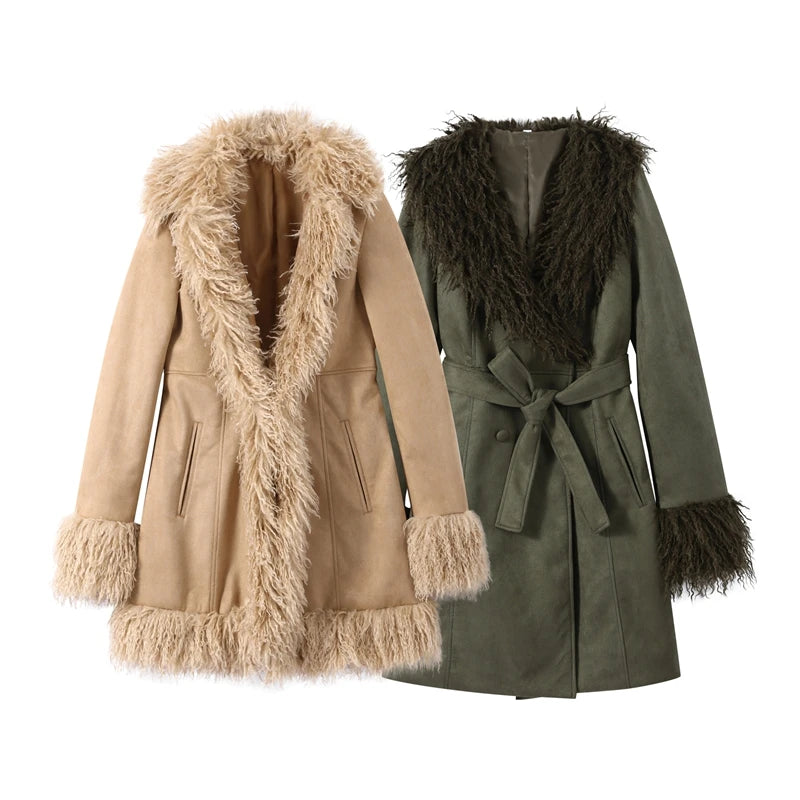 Romilly Patchwork Faux Fur Coat