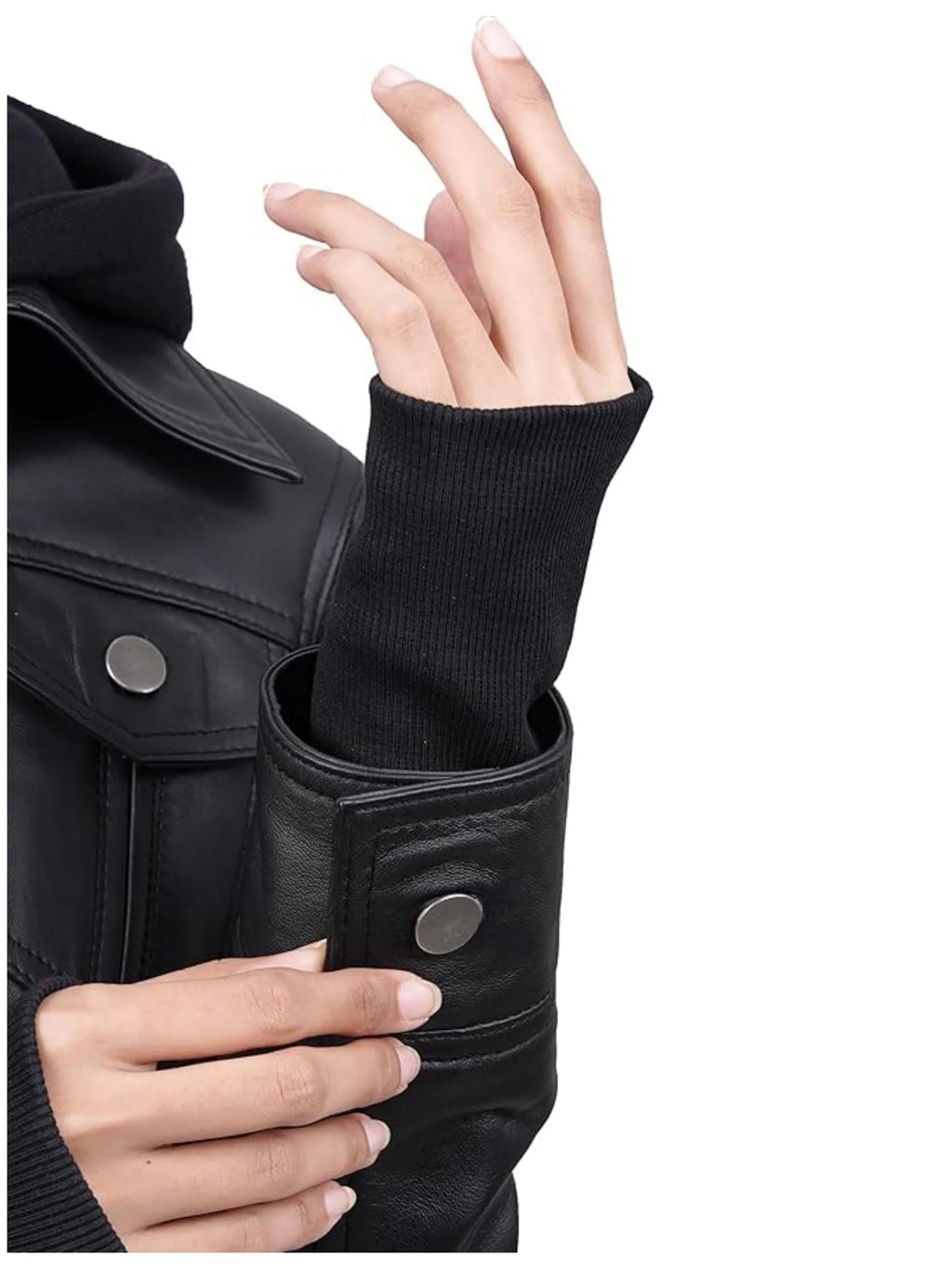 Raven Hooded Moto Jacket