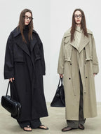 Aurelia Oversized Double-Breasted Trench Coat