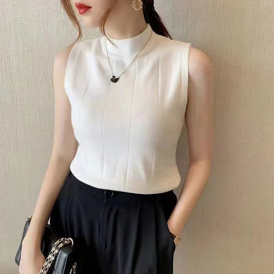 Sleeveless Solid Blouse
