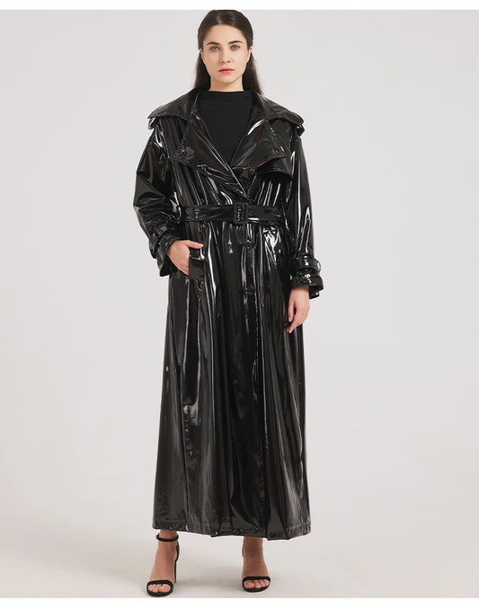 Mihaela Leather Trench Coat