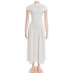 Vintage Polka Dot Maxi Dress