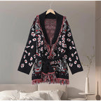 Women’s Jacquard Tassel Cardigan