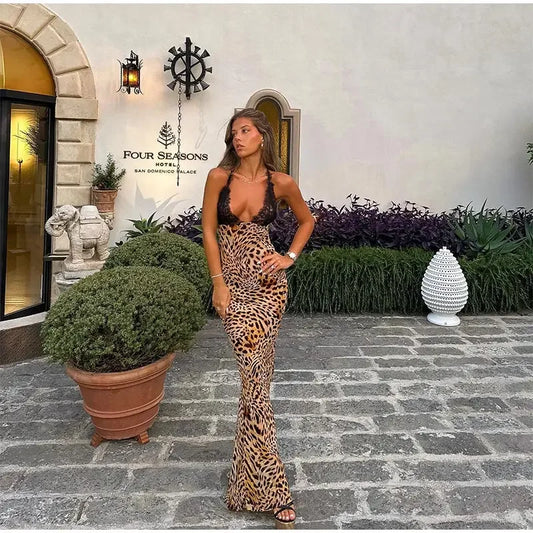 Leopard Print Maxi Dress