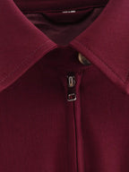 Burgundy Canvas Zip Jacket