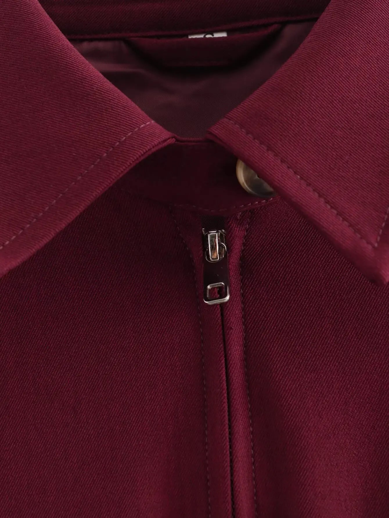 Burgundy Canvas Zip Jacket