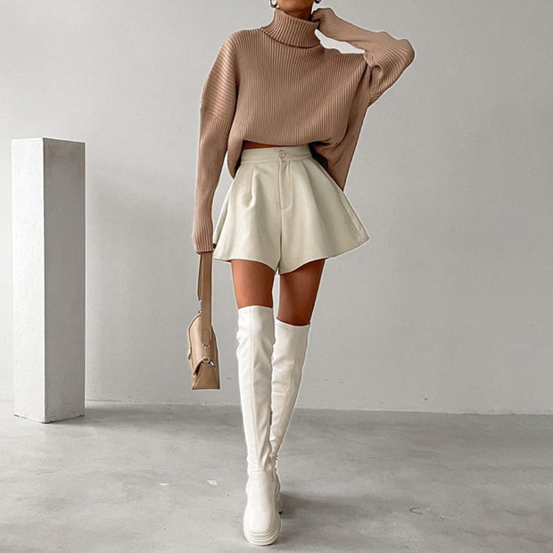 Elegant High Waist Shorts