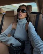 Women’s Backless Knit Turtleneck Vest