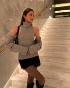 Women’s Backless Knit Turtleneck Vest