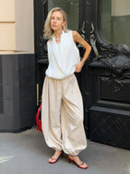 Cotton Wide Leg Pants
