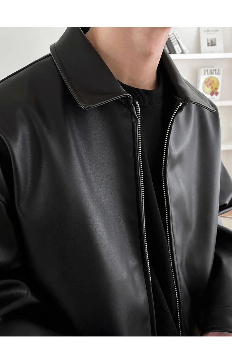 Mauro Black PU Leather Jacket