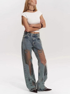 Ines Distressed Ripped Jeans