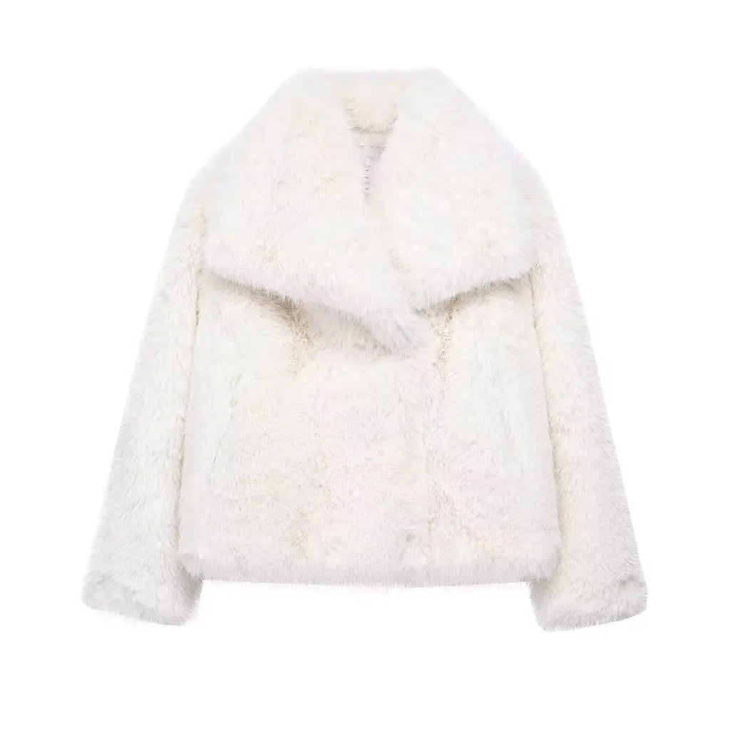 Ivory Luxe Fur Coat