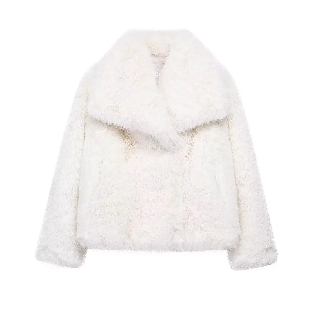Ivory Luxe Fur Coat