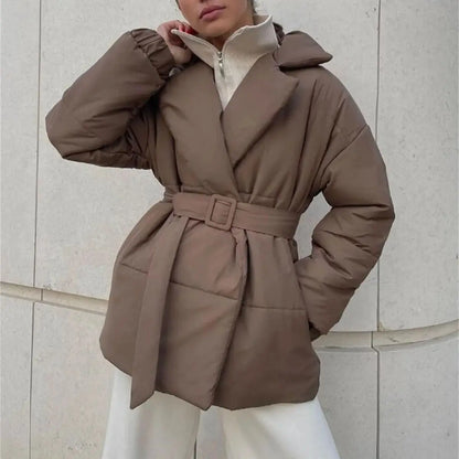 Lapel Belted Jacket