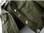 Women’s Army Green Denim Jacket