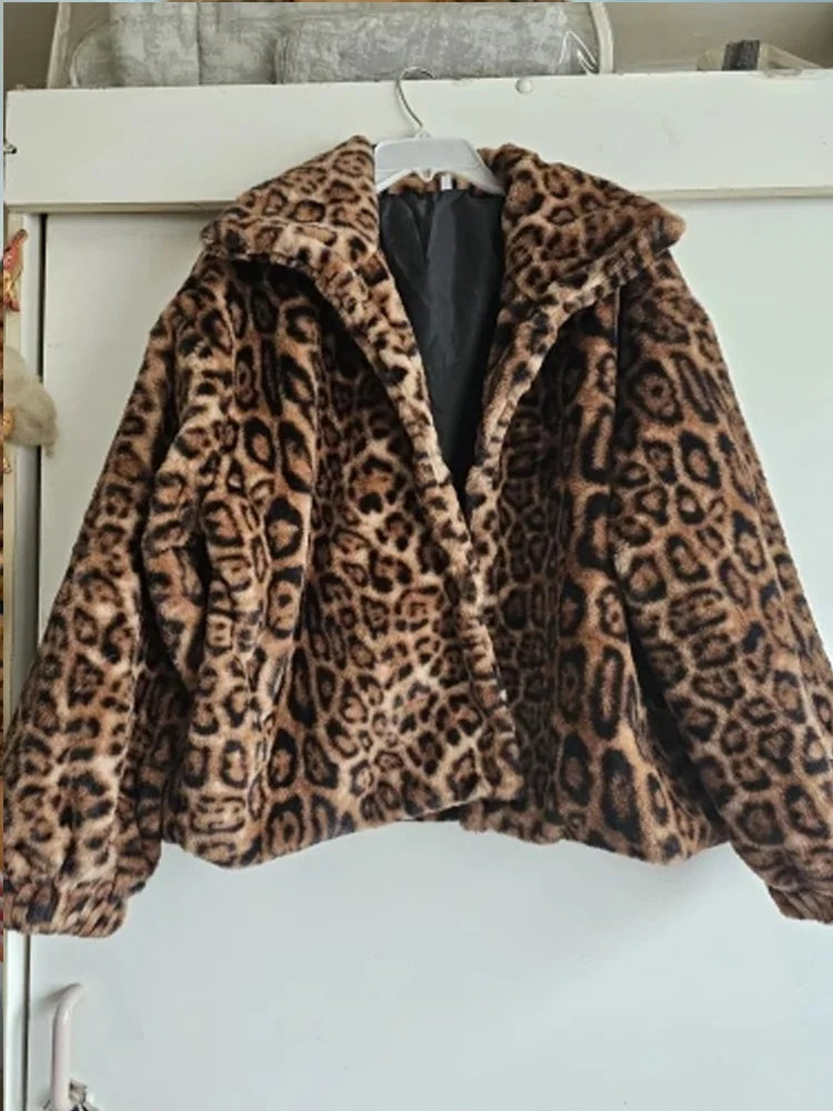 Zarae Leopard Print Cardigan Coat