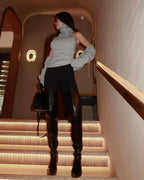 Women’s Backless Knit Turtleneck Vest