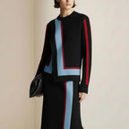 Amelia Contrast Knit Sweater