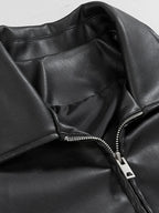 Mauro Black PU Leather Jacket