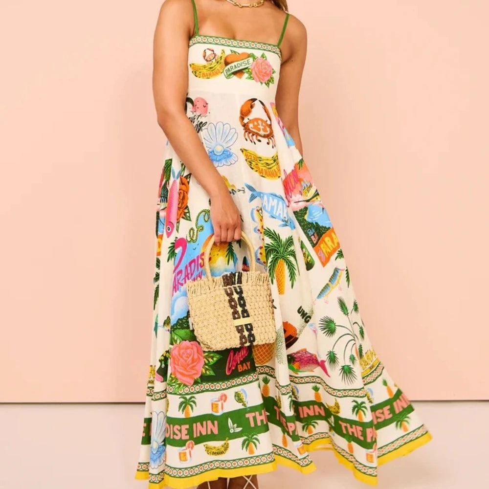 Spaghetti Strap Long Dress