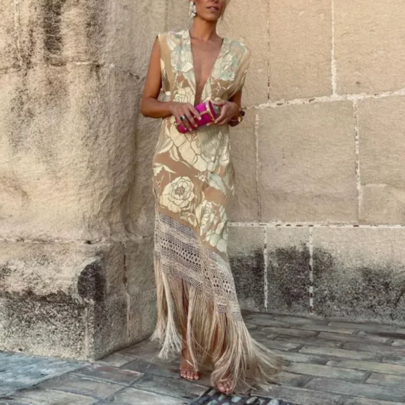 Tassel Sleeveless Dress