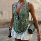 Green Halter Top
