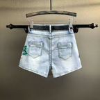 Flower Denim Shorts