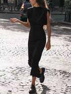 Elegant Black Midi Dress