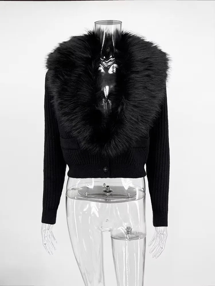 Elowen Fur Collar Cardigan