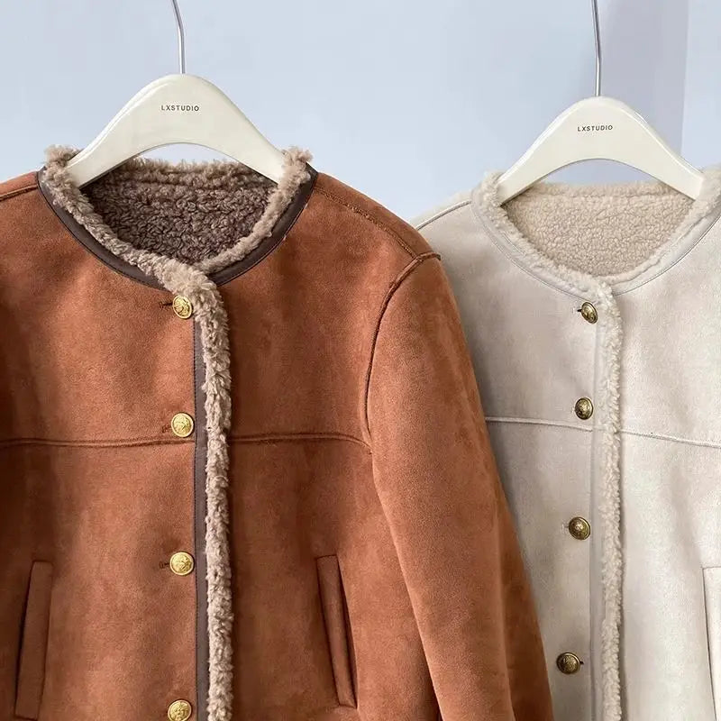 Women’s Cropped Faux Fur Jacket