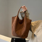 Isabelle Suede Shoulder Tote