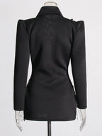 Spliced Diamonds Blazer Dress