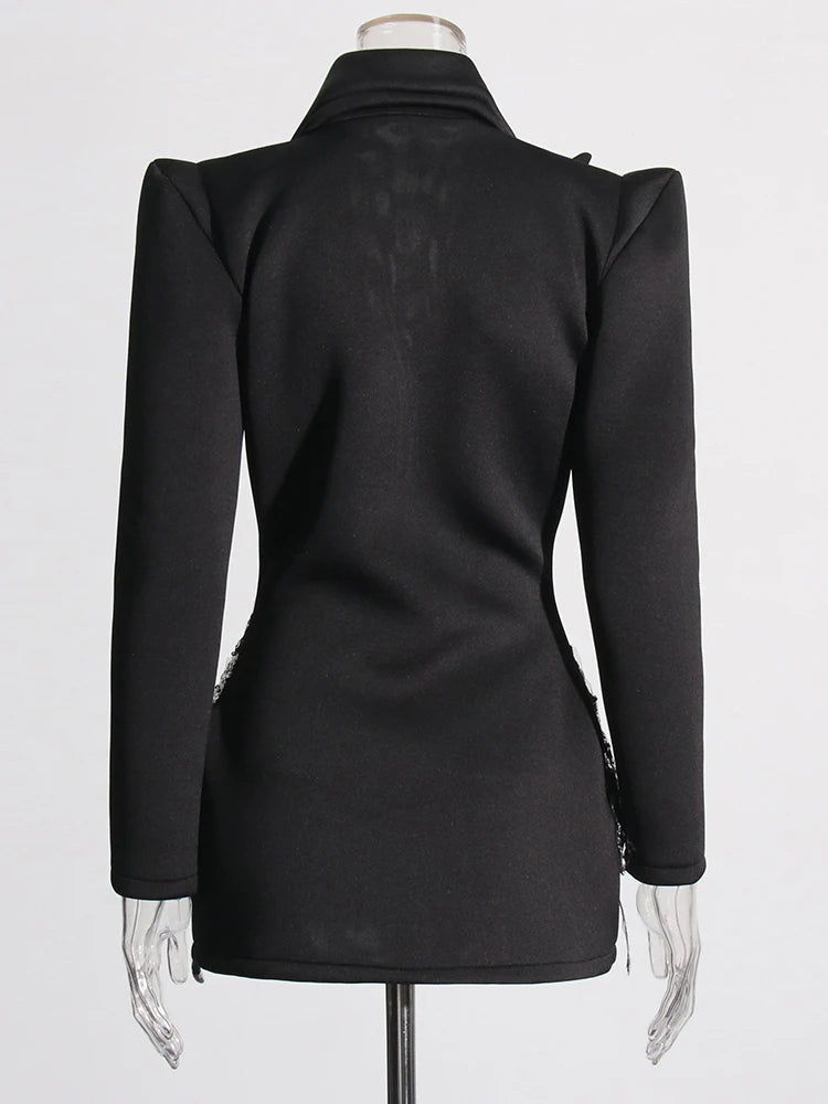 Spliced Diamonds Blazer Dress