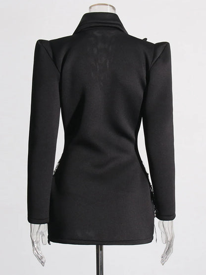 Spliced Diamonds Blazer Dress